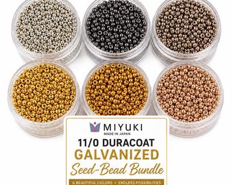 Miyuki MSB0001 Duracoat Galvanized 11/0 Seed Bead Bundle 51g Total