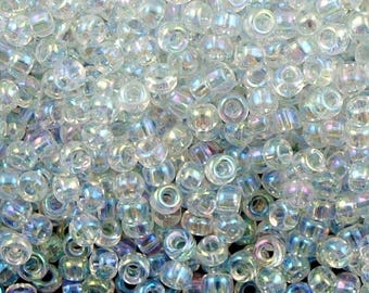 Miyuki 15-90250 / 15-250 Seed Beads 15/0 Transparent Crystal AB 8.2g