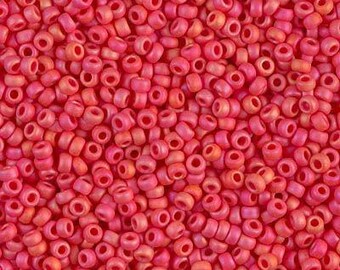 Miyuki 11-90407FR/11-407FR 11/0 Opaque Red Matte AB 24 Grams