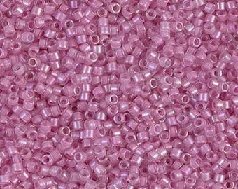 Miyuki Delica DB0072/DB072/DB72 11/0 Transparent Color Lined Light Lilac Luster 7.2g
