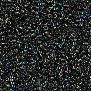 Miyuki Delica DB0003/DB003/DB03/DB3 11/0 Opaque Metallic Green Iris - 7.2g