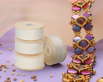 Nymo Nylon Beading Thread, 1 Bobbin, Size OO White, 140 Yards (420 feet)