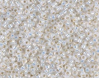 Miyuki Seed Beads 90551/11-551 11/0 Transparent Gilt-Lined Opal 24g
