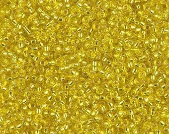 Miyuki 15-90006/15-6 Seed Beads 15/0 Silver Lined Yellow 8.2g
