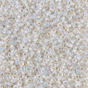 Miyuki Seed Beads 90551/11-551 11/0 Transparent Gilt-Lined Opal 24g