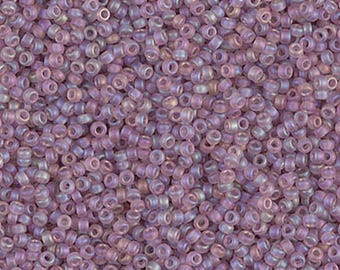 Miyuki 15-90142FR / 15-142FR Seed Beads 15/0 Transparent Smoky Amethyst Matte AB 8.2g