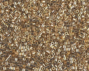 Miyuki Delica DBS0034 15/0 Opaque Metallic 24Kt Light Gold-Plated 5g