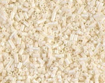 Miyuki Delica DBS0203 15/0 Opaque Cream Glazed Luster 5g
