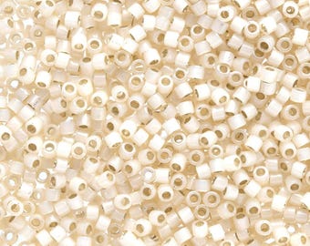 Miyuki Delica DB1451 11/0 Silver Lined Ivory Opal (Now Avail in Ltd. Qty)