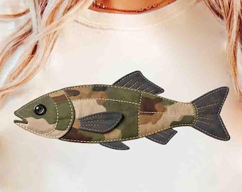 Camo Fish PNG, Patchwork Fishing Sublimation, Hunting Style Fish PNG, Outdoorsman Apparel Design, Bass Fishing Camouflage, Realistic Fish