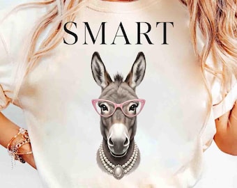Smartass Funny Donkey PNG, Smart Ass Shirt Png, Trendy Sarcastic Humor Sublimation Design, Bestseller Snarky Adult PNG Popular Sassy Graphic