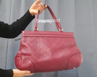 Authentische Gucci Mayfair Umhängetasche aus rotem Leder ,ECU