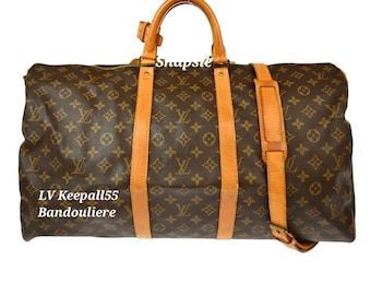 Original Louis Vuitton Keepall Bandouliere 55 Monogramm Canvas Duffle Weekend Reisetasche.