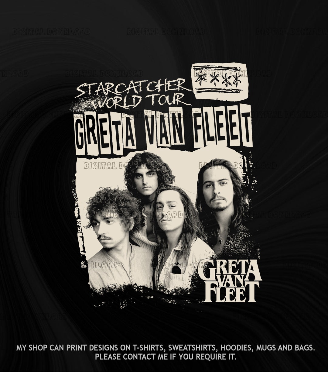 Greta Van Fleet Tour Concert Dates Png, Greta Van Fleet Tour Digital, Greta Van Fleet Shirt