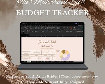 South Asian Wedding Budget Planner | Indian Wedding Budget Spreadsheet Excel | Desi Wedding Planner Printable | Indian Bride Shaadi Budget