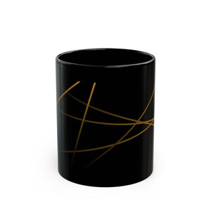 Simple Black Mug - Minimalistic Design, Coffee Cup, Tea Mug, Kitchen Decor, Gift for Her, Gift for Him