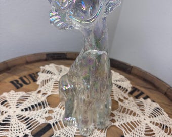 Vintage Fenton Iridescent Amethyst Carnival Glass Winking Alley