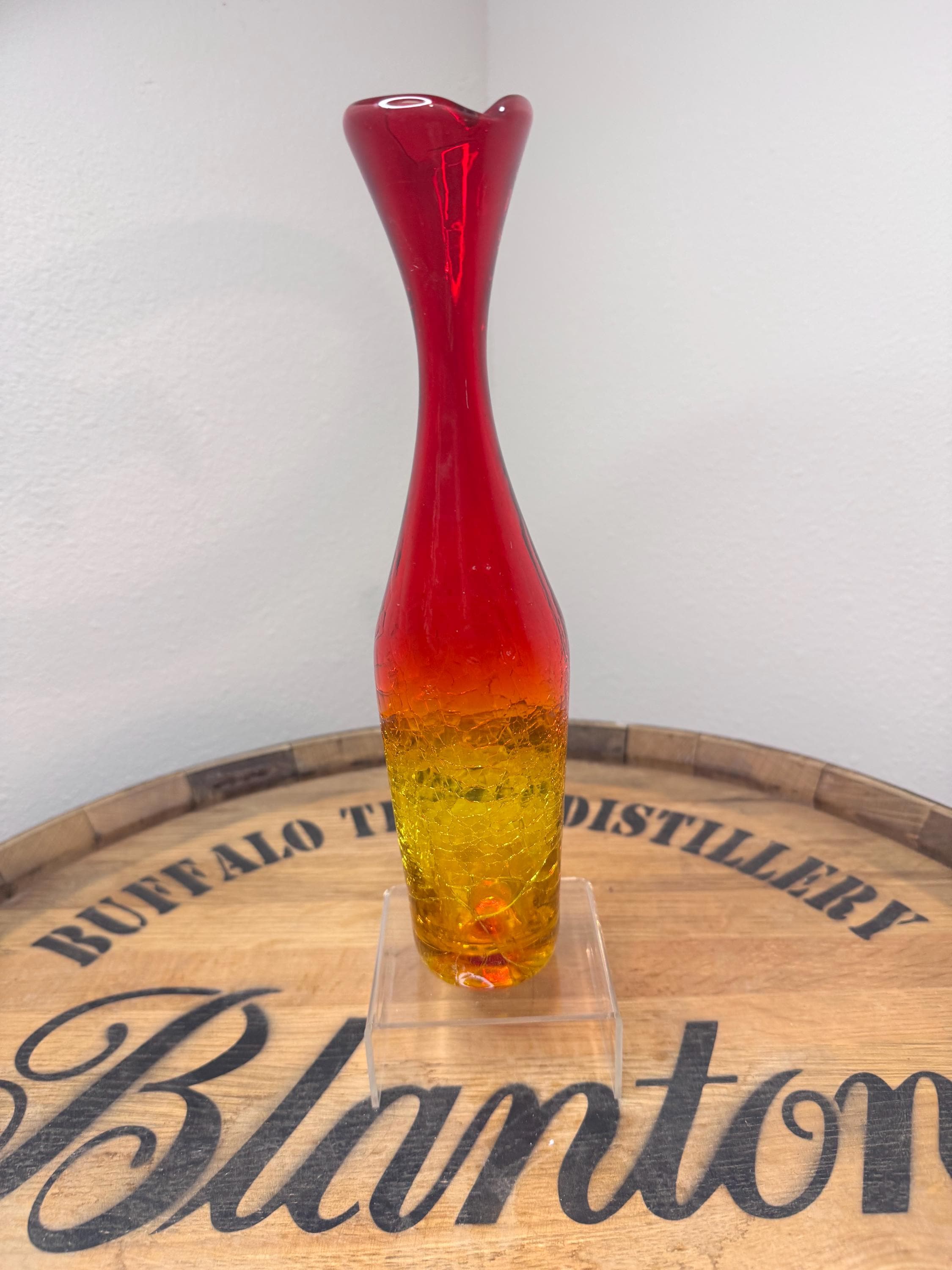 Blenko Crackle Vase - Etsy