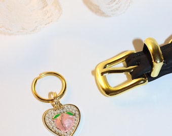 Pearly Peach Pet Collar Charm