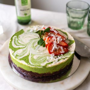 Matcha Vanilla Cake Recipe | Raw, Vegan, No Bake, Gluten-Free, Plant-Based, Dairy-Free | Healthy Dessert, Layer Cake | Digital PDF Download