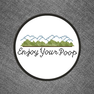 Enjoy Your Poop Cross Stitch Pattern