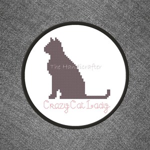Crazy Cat Lady Cross Stitch Pattern