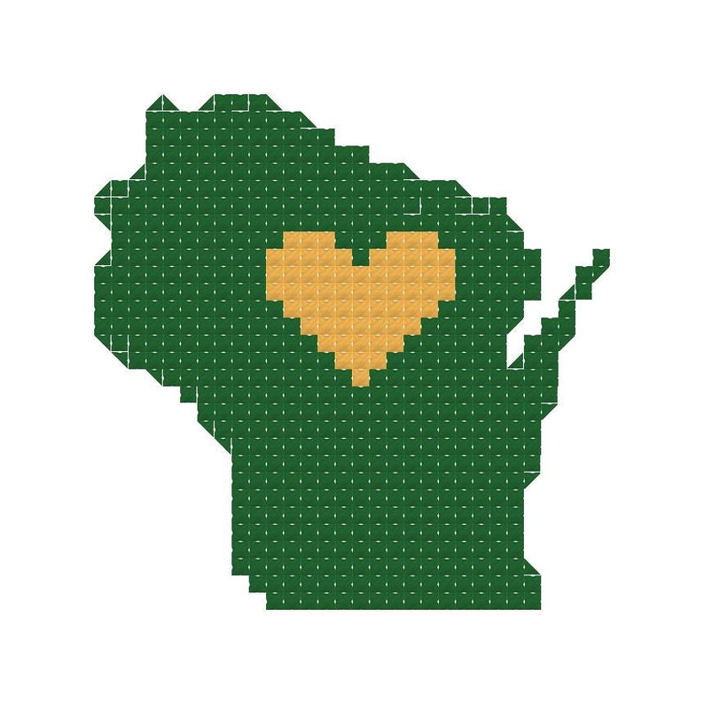 Wisconsin Cross Stitch Pattern Etsy