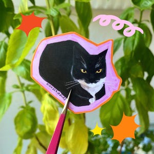 Cat Laaf Vinyl Aufkleber Matt Wasserdicht für Laptop Journaling Scrapbooking oder Geschenk