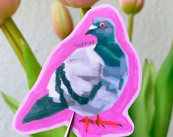 Duifsticker van mat, weerbestendig vinyl voor laptop, dagboek, scrapbooking of als cadeau.