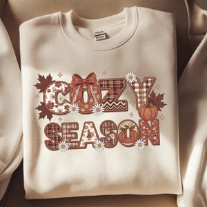 Cozy Season PNG, Girly Fall Png,Preppy Fall Pumpkin Png,Fall Shirt Png,Autumn Png, Fall Sublimation Design Fall Vibes Png Fall Shirt Design
