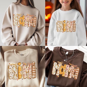 Fall Mama and Mini PNG Set: Halloween Sublimation Designs (Digital Download