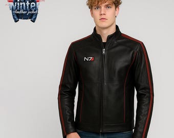 マスエフェクト3 N7 コスプレ ユニセックス レザージャケット - Etsy 日本