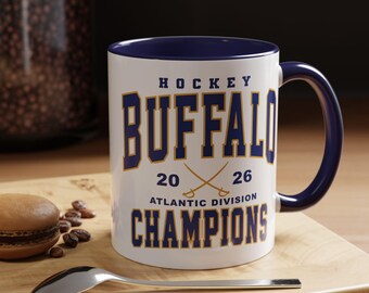 Buffalo Hockey Champions Mug | 11oz 15oz Accent Coffee Mug, 2026 Atlantic Division
