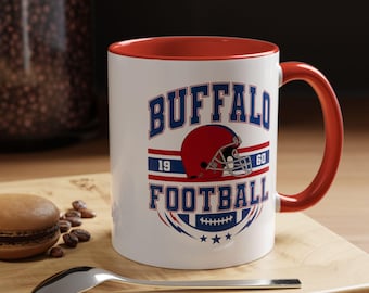 Buffalo Football Vintage Coffee Mug - 11 oz or 15 oz, Microwave & Dishwasher Safe, Bills Fan Gift + Everyday Game-Day Essential