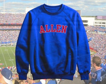 ALLEN Buffalo Sweatshirt | Unisex Football Crewneck