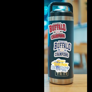 Buffalo Hockey Vinyl Stickers | Waterproof Indoor Outdoor Decal | Hockey Fan Car, Laptop, Water Bottle Accessory | Game Day Gift