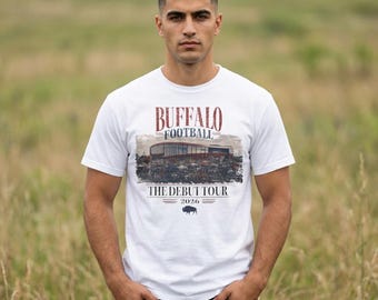 Buffalo Football The Debut Tour 2026 T-Shirt | Stadium Graphic, Team Schedule | Comfort Colors Football Tee