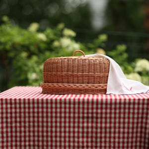 Rieten broodmand, broodmand met deksel, geweven brooddoos, broodopbergdoos, rieten opbergmand, broodhouder met deksel, handgemaakte broodmand afbeelding 20