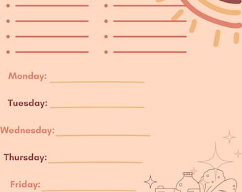 Plantilla imprimible de planificador de comidas y lista de compras: Planificación semanal de comidas (Descargar PDF)