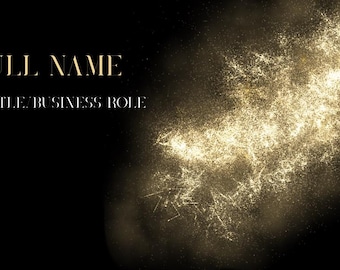 Black & Gold Business Card Template: Minimal Luxe Canva Design (Digital Download)