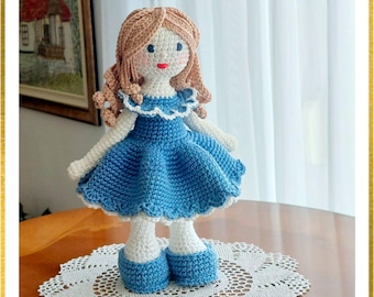 Patroon gehaakt poppetje, patroon prinses amigurumi