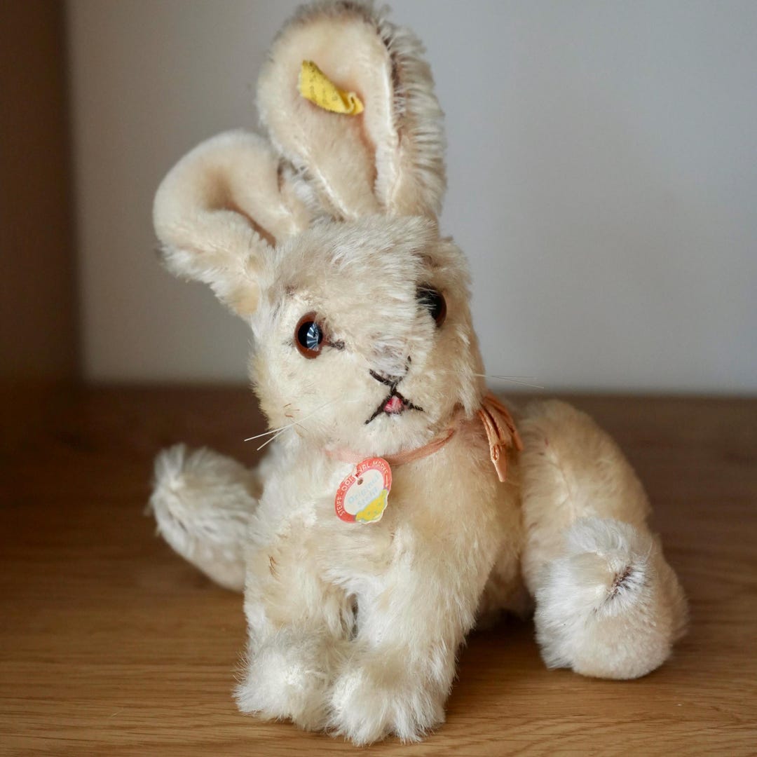 Large Steiff Rabbit Steiff Changeable Rabbit Bunny Mohair Plush ALL Ids 17cm Tall | Vintage ...