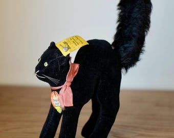 Steiff Black Tom Cat ALL IDs 16cm tall RARE | Vintage Animal Steiff Germany