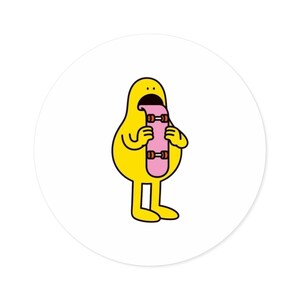 Vibrant Skateboarding Character Stickers, Fun Art for Kids, Laptop Decals, Outdoor Stickers, Cool Skateboard Accessories