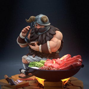Senshi - Delicious in Dungeon - Anime Collectible Figurine | Fanart by h3LL creator | 1/12 Scale | Resin 3D Printed Figure