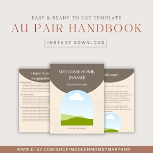 Au Pair Handbook Canva Template