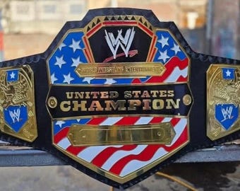 United States Championship Wrestling Replica Title Belt Scratch Logo 2mm brass Genuine leather Strap