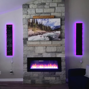 Custom 3D Wooden Wall Art Light – LED Backlit Geometric Design | Modern Home Decor | Remote Color Change Option