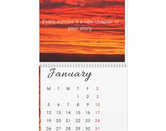 Calendario da parete motivazionale 2026: citazioni motivazionali, layout personalizzabile