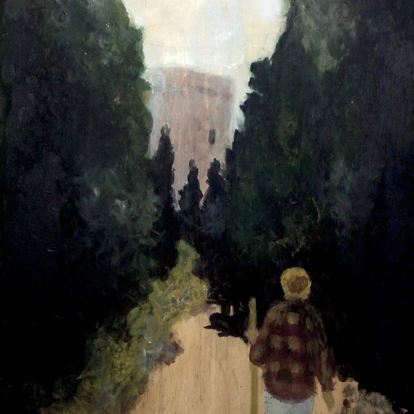 I Was Walking Far From Home - Acryl auf Altholz - Lange Heimreise - Buon Viaggio